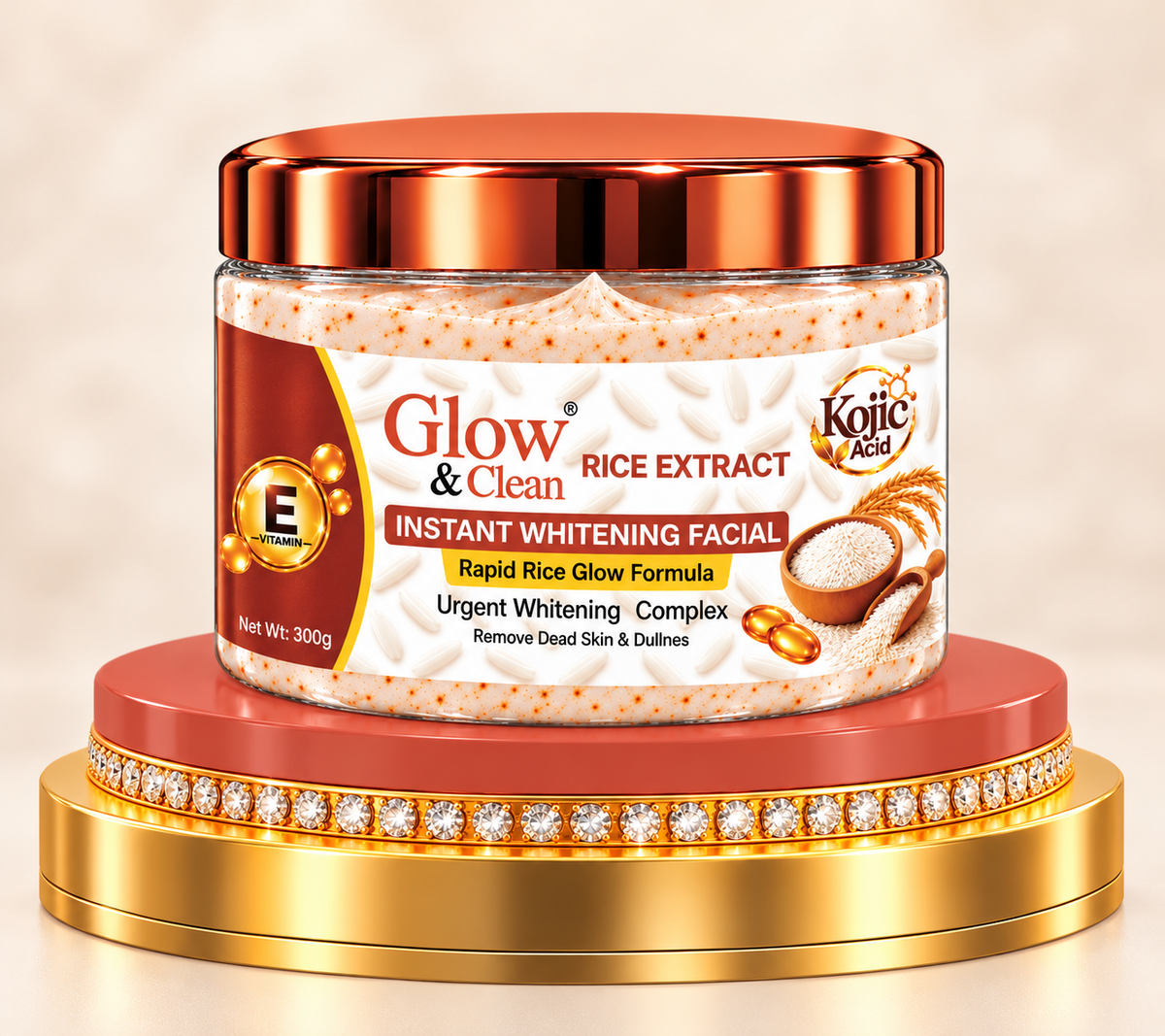 GLOW & CLEAN Rice Instant Whitening Facial