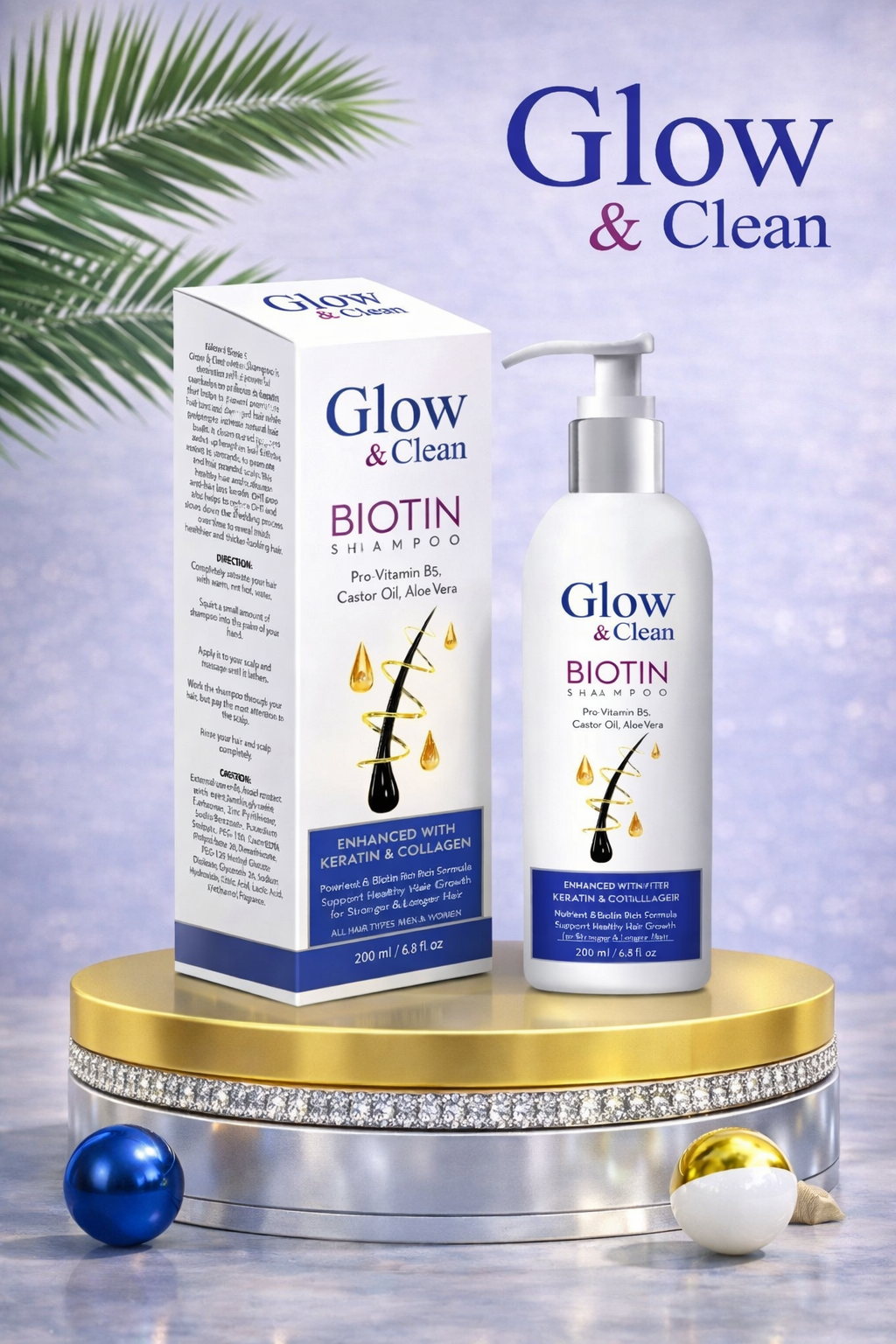 Glow & Clean Biotin Shampoo (200ml)