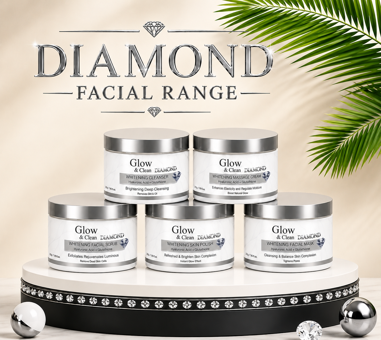 GLOW & CLEAN DIAMOND Glow 5 Step Whitening Facial