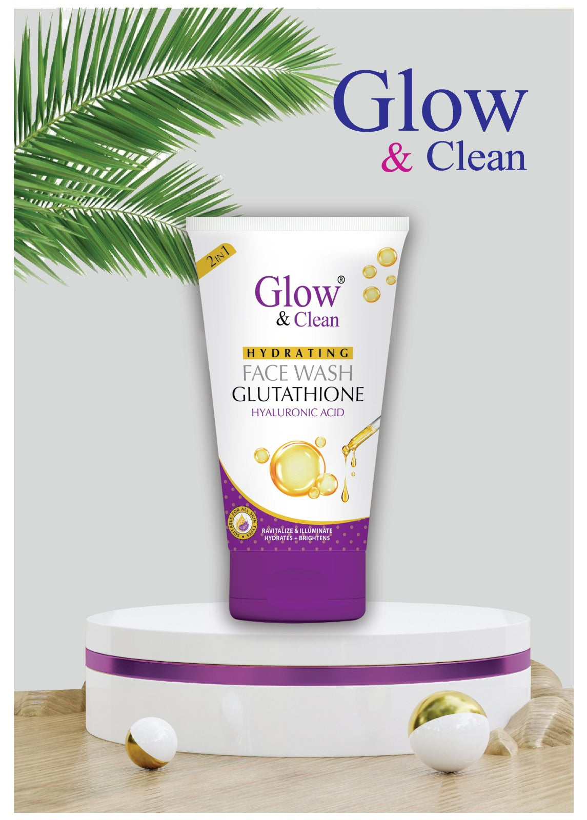 Glow & Clean Glutathione Whitening Face Wash