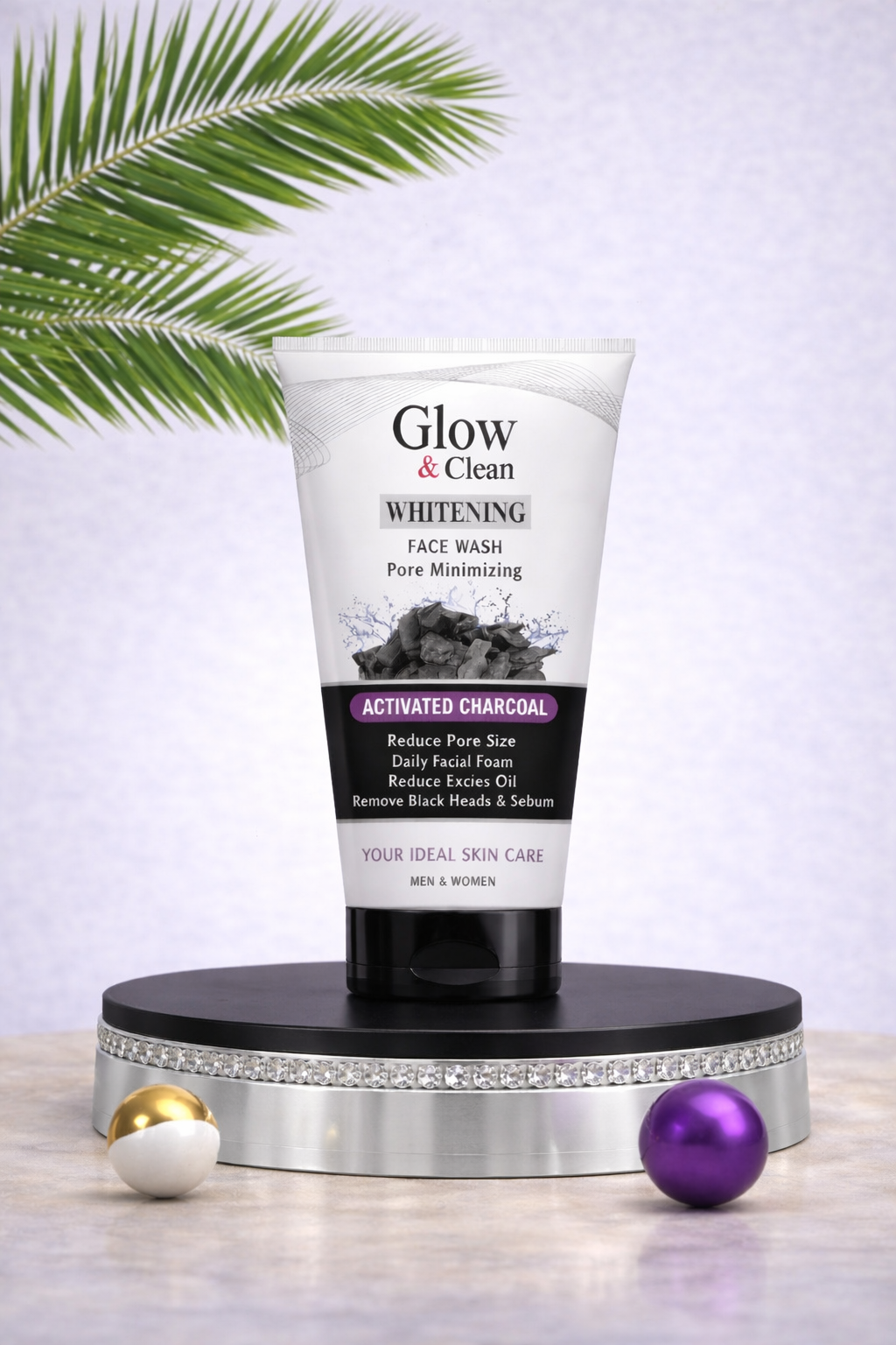 GLOW & CLEAN Activated Charcoal Face Wash