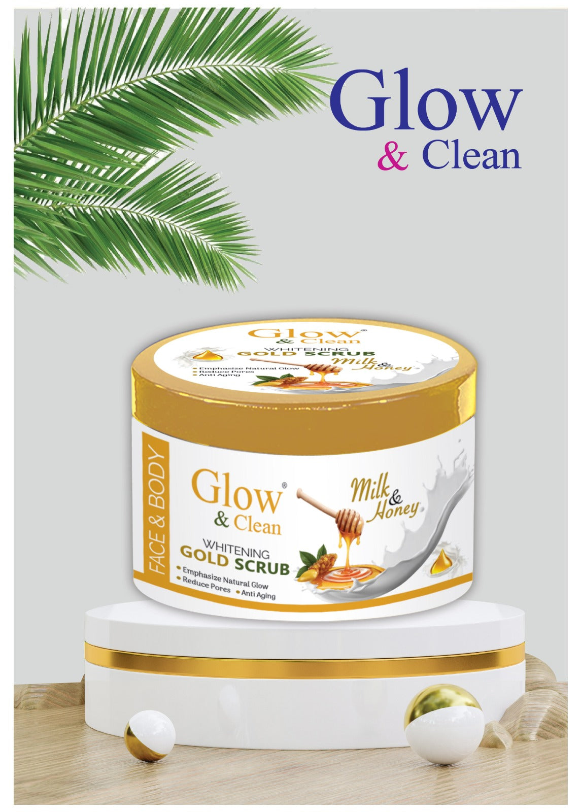 Glow & Clean Milk & Honey Gold Whitening Scrub