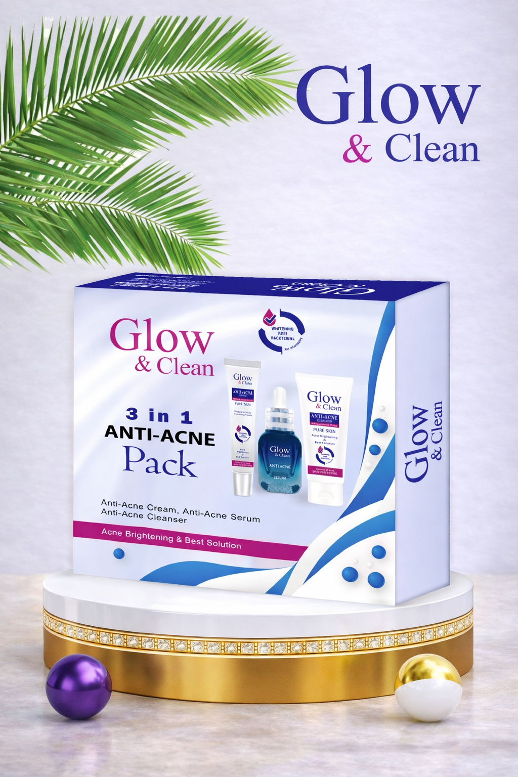 GLOW & CLEAN 3 in 1 Anti Acne Pack