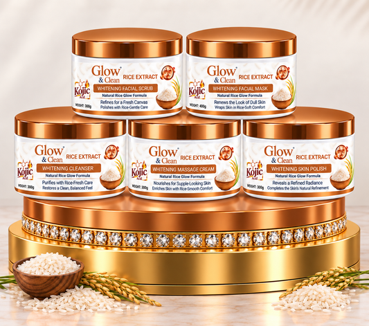 GLOW & CLEAN Rice Extract 5 Step Whitening Facial (Korean Glow)