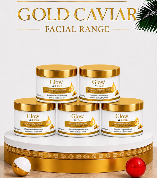 GLOW & CLEAN Gold Caviar Whitening 5 Step Facial