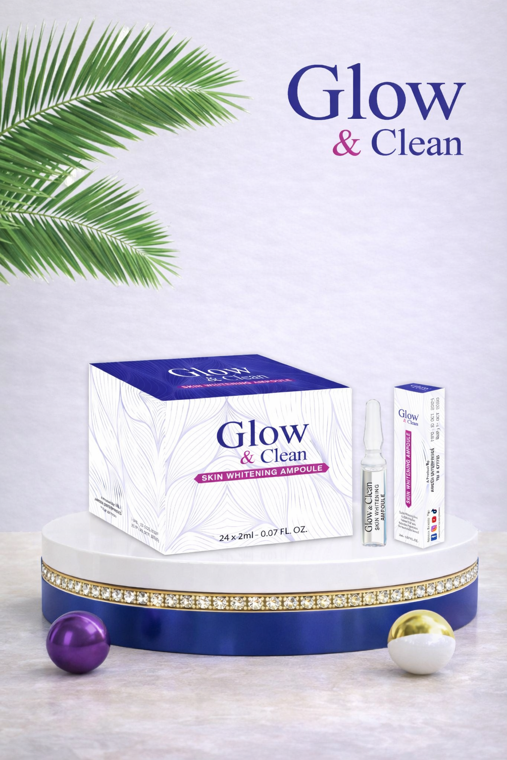 GLOW & CLEAN Whitening Ampoules 25 pcs Box – Glow & Clean Official Store