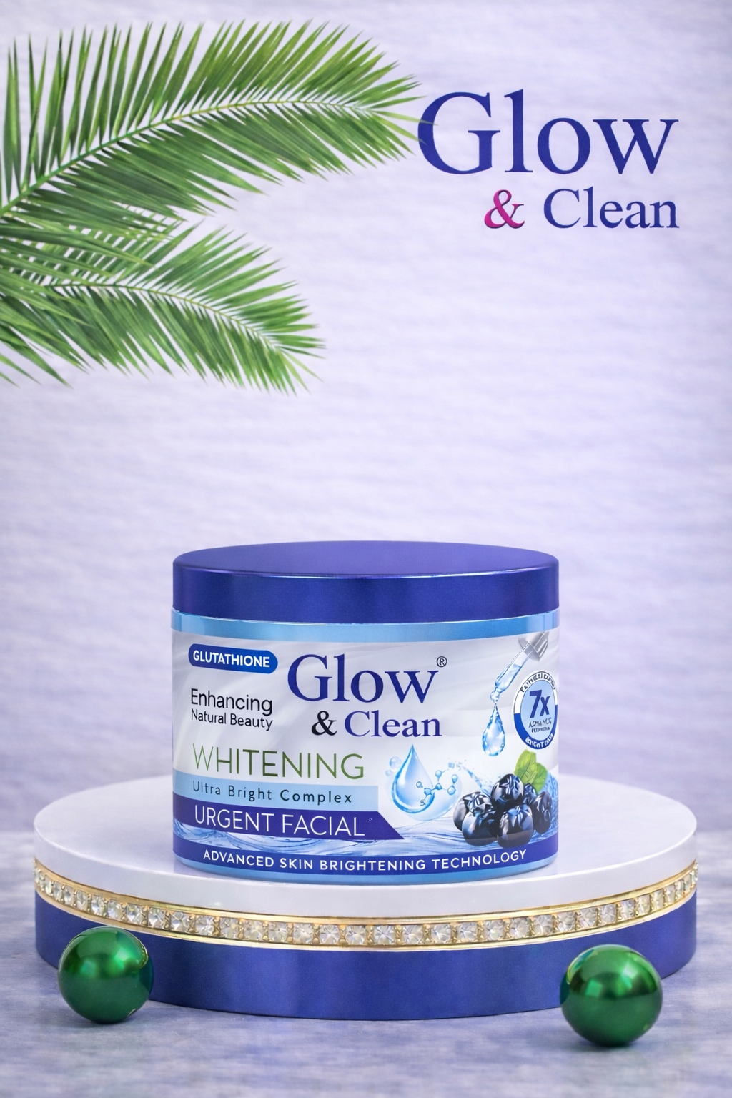 GLOW & CLEAN Whitening Glutathione Urgent Facial