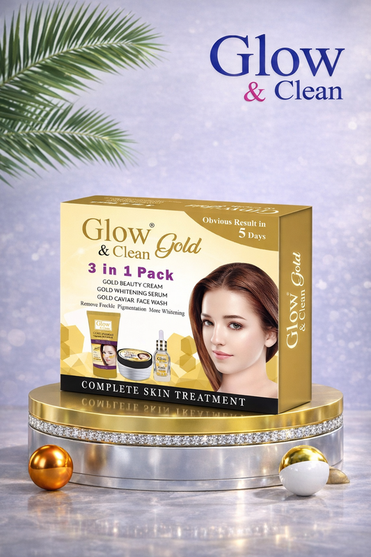 GLOW & CLEAN Whitening Gold Caviar 3 in 1 Pack