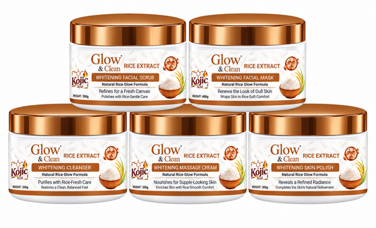 GLOW & CLEAN Rice Extract 5 Step Whitening Facial (Korean Glow)