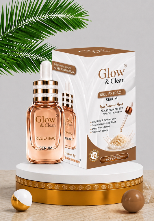 GLOW & CLEAN Rice Extract Whitening Serum (Korean Glow)