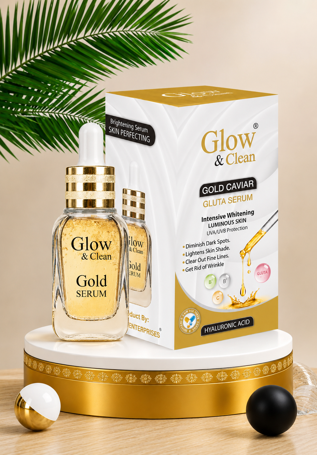 GLOW & CLEAN Whitening Gold Gluta Serum