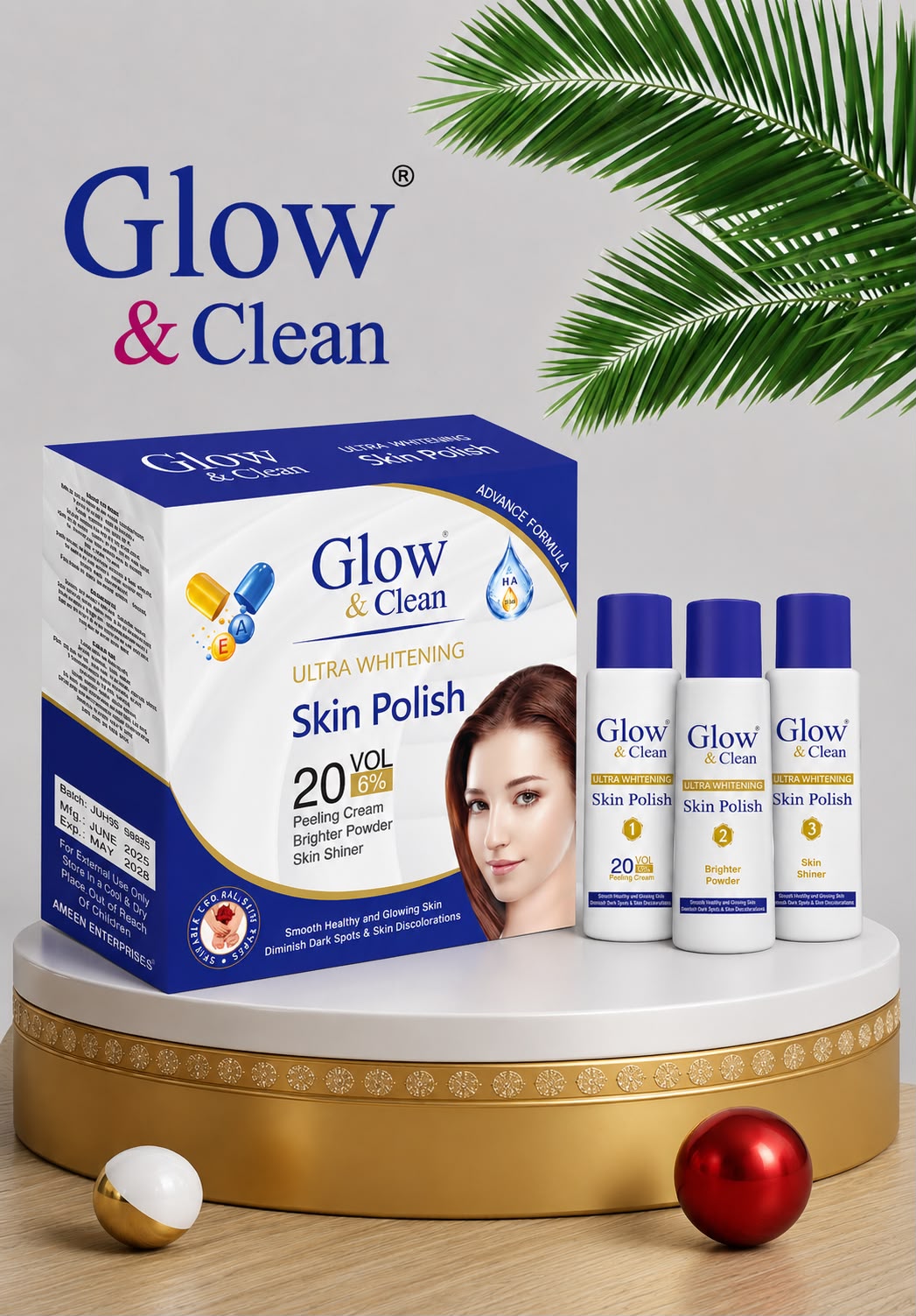 GLOW & CLEAN Ultra Whitening Skin Polish