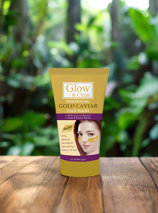 Glow & clean whitening gold caviar face wash