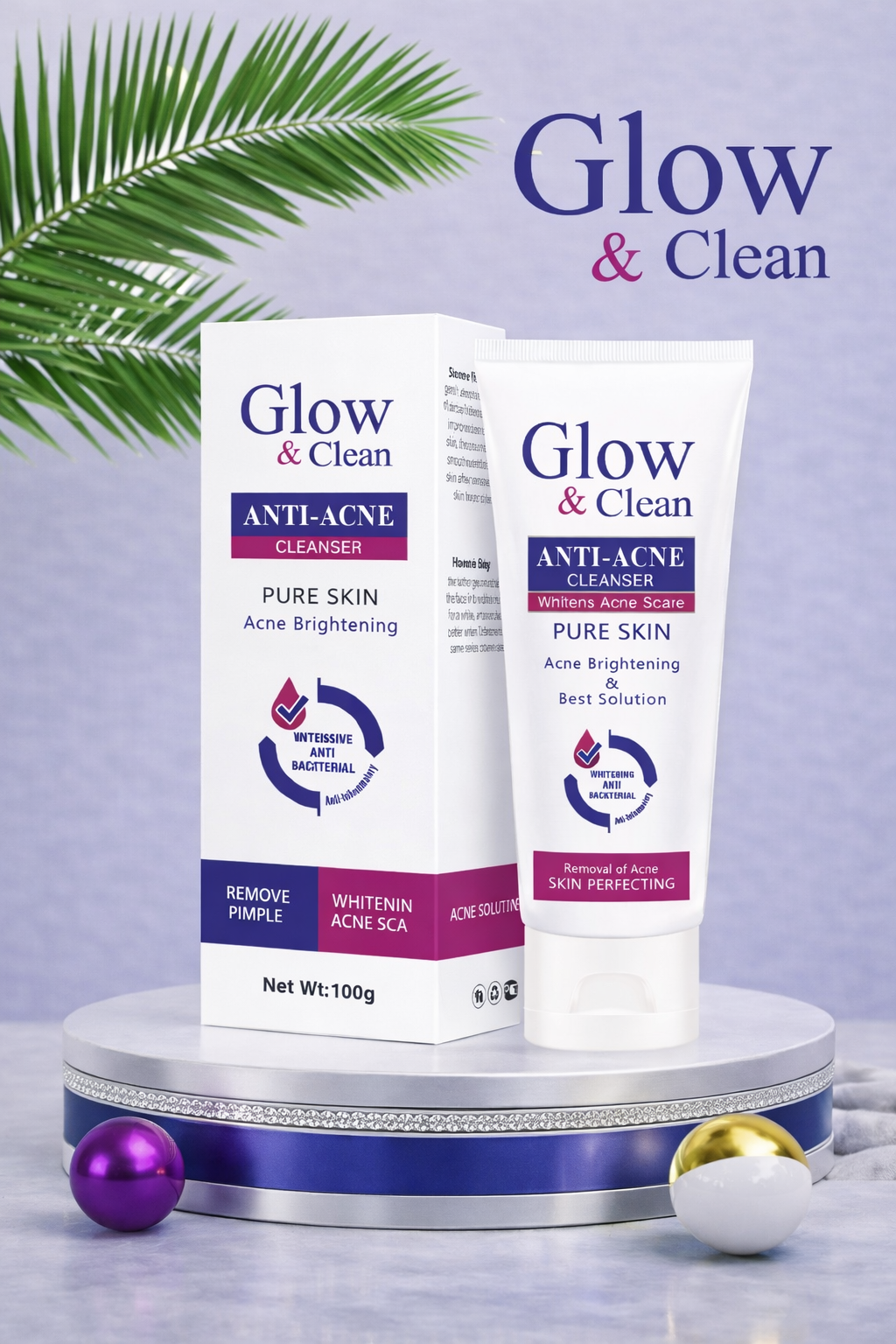 GLOW & CLEAN Anti Acne Cleanser – Clear Skin Face Wash – Glow & Clean ...